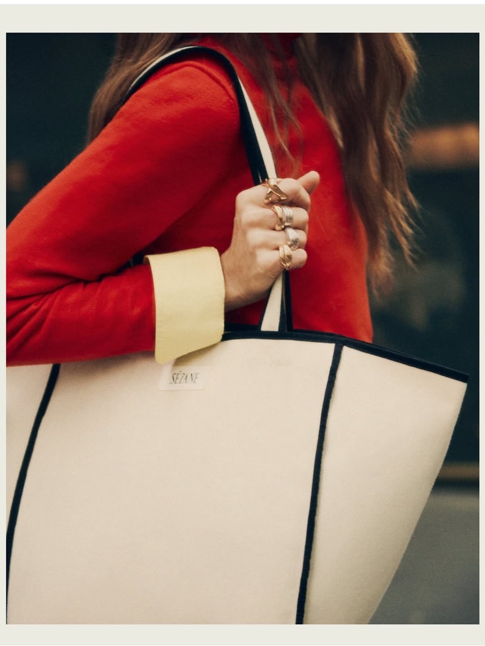 Sézane Canvas Tote Bag NWT